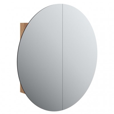 Armario de espejo de baño MDF color roble 66x17x63 cm - referencia  Mqm-323603