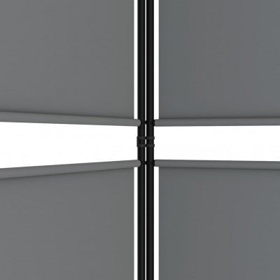 WIFESE 200x220 cm Biombo Divisor de 4 Paneles de Tela Gris