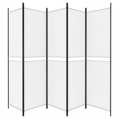 Biombo divisor de 4 paneles de tela blanco 200x200 cm - referencia  Mqm-350182