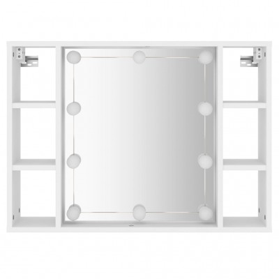 Mueble de baño con espejo y luz LED blanco 45x13x52 cm - referencia  Mqm-357965