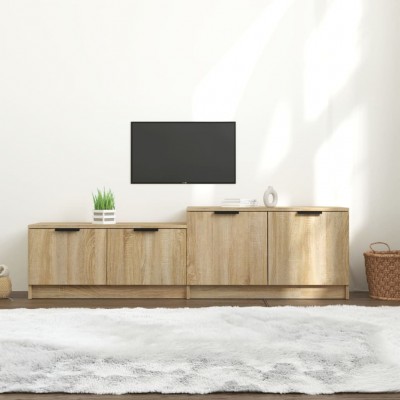 Mueble de TV madera contrachapada roble Sonoma 158,5x36x45 cm