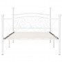 Estructura de cama con somier metal blanco 90x200 cm