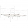 Estructura de cama con somier metal blanco 140x200 cm