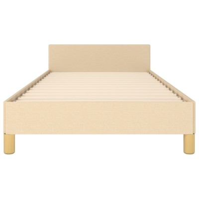Estructura de cama de tela color crema 90x200 cm - referencia Mqm