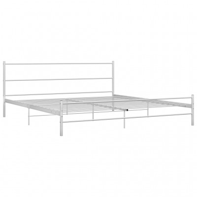 Estructura de cama con somier metal blanco 160x200 cm - referencia  Mqm-284451