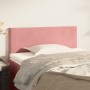 Cabecero de terciopelo rosa 80x5x78/88 cm