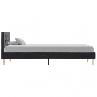 Estructura de cama de tela gris oscuro 90x190 cm - referencia Mqm-346779