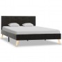 Estructura de cama de tela gris oscuro 120x200 cm