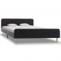 Estructura de cama de arpillera gris oscuro 140x200 cm