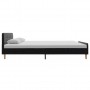 Estructura de cama de arpillera gris oscuro 160x200 cm
