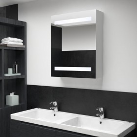 Mueble de cuarto de baño con espejo LED 50x13,5x60 cm