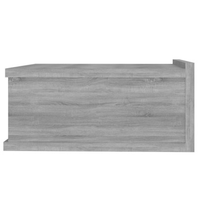 Maison Exclusive Mesita de noche flotante 2 uds madera gris SoMaison  Exclusive 40x30x15 cm