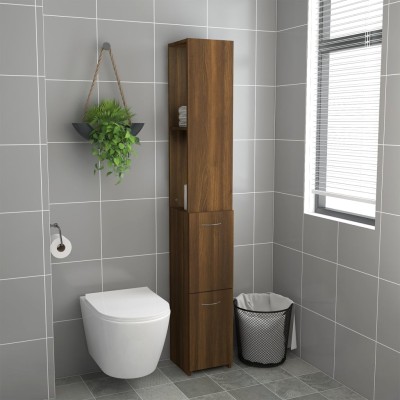Armario y espejo baño contrachapada roble marrón 62,5x20,5x64cm -  referencia Mqm-826353