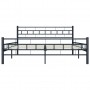 Estructura de cama de acero negro 160x200 cm
