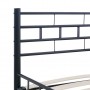 Estructura de cama de acero negro 160x200 cm