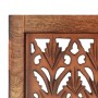 Biombo 5 paneles tallado a mano madera mango marrón 200x165 cm