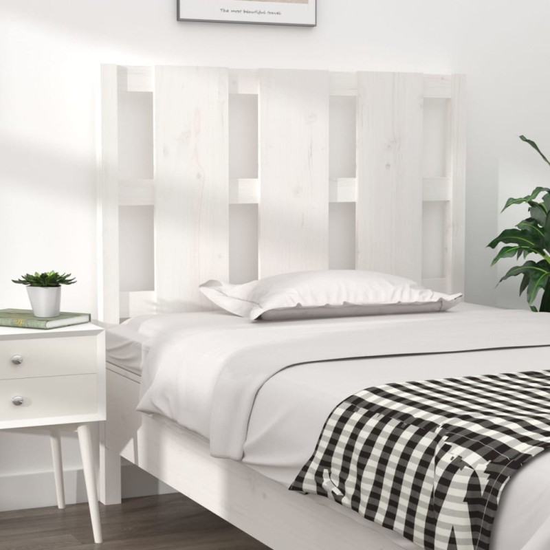 Cabecero de cama madera maciza de pino blanco 145,5x4x100 cm - referencia  Mqm-818921