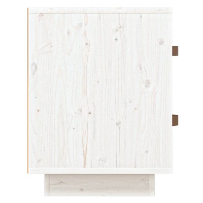 Mesita de noche,Mesillas de Noche Dormitiorio madera maciza de pino blanco  40x34x35 cm ME32605