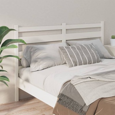 Cabecero de cama madera maciza de pino blanco 186x4x100 cm - referencia  Mqm-818436