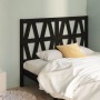 Cabecero de cama madera maciza de pino negro 166x4x100 cm