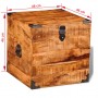 Baúl de almacenamiento cúbico de madera de mango rugosa