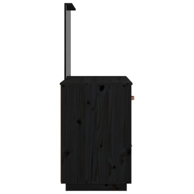 Mesa tocador de madera maciza de pino negra 95x50x134 cm - referencia  Mqm-820091
