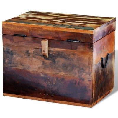 Baúl de almacenamiento de madera maciza - referencia Mqm-244049