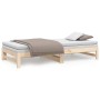 Sofá cama extraíble madera maciza de pino 2x(100x200) cm