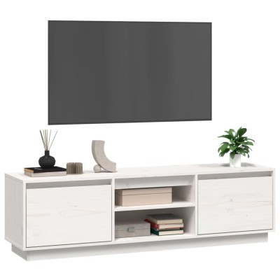 Mueble de TV de madera maciza de pino 140x35x40 cm - referencia Mqm-814314