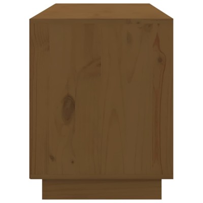 Mueble de TV madera maciza de pino marrón miel 176x37x47,5 cm - referencia  Mqm-814322