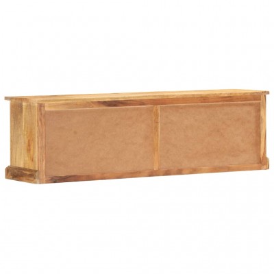 Banco de almacenaje madera maciza de abeto y tela 110 cm - referencia  Mqm-339296