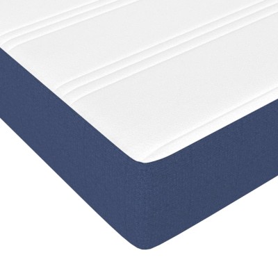 Cama box spring con colchón tela azul 80x200 cm - referencia Mqm-3142455