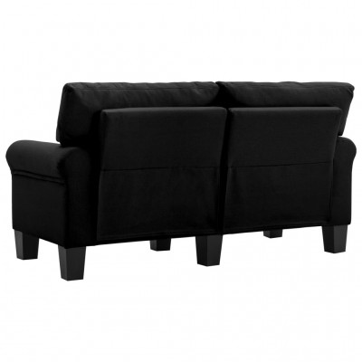 Panana Sofá de 2 plazas para sala de estar, sofá moderno de tela de  leathaire, sofá de 2 asientos para apartamento y espacio pequeño, (negro, 2