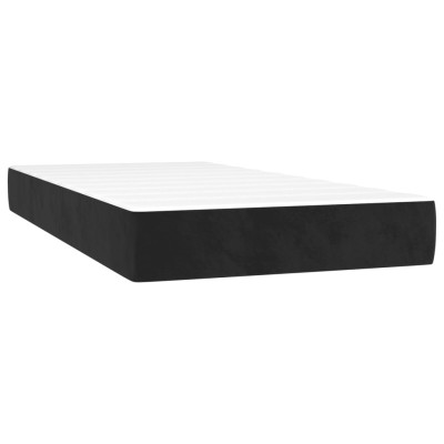 Cama box spring con colchón terciopelo negro 200x200 cm - referencia  Mqm-3131161