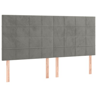 Cama box spring con colchón tela gris oscuro 80x200 cm - referencia  Mqm-3144475