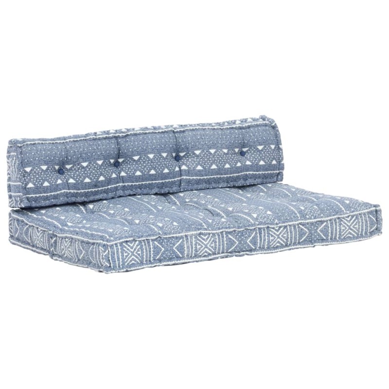 Cojín para sofá de palés tela añil patchwork - referencia VidaXL-287721