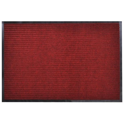 Alfombra de entrada de PVC roja, 90 x 120 cm