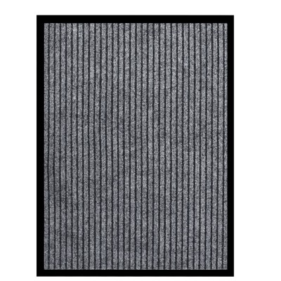 Felpudo de rayas gris 60x80 cm