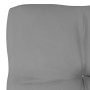 Cojín para sofá de palets gris 50x50x10 cm