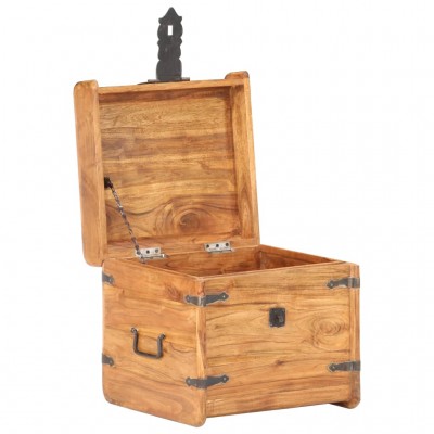 Baúl de almacenaje de madera maciza de acacia 110x35x41 cm - referencia  Mqm-328304