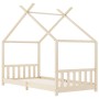 Estructura de cama infantil de madera maciza de pino 90x200 cm
