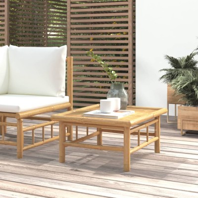 Mesa de jardín bambú 65x55x30 cm
