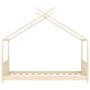 Estructura de cama infantil de madera maciza de pino 70x140 cm