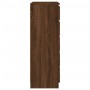 Cómoda de madera contrachapada roble marrón 60x36x103 cm