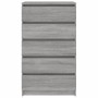 Cajonera de madera contrachapada gris Sonoma 60x36x103 cm