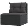 Mesquemobles  Conjunto de sofás de 2 y 3 plazas de cuero artificial negro