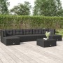 Mesquemobles  Set de sofás Chesterfield de 2 y 3 plazas cuero artifical negro