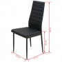 Conjunto de mesas y sillas de comedor de cinco piezas negro