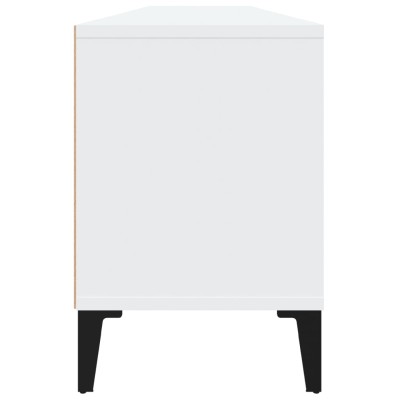 Mueble TV blanco 150x30x44,5 cm de madera contrachapada