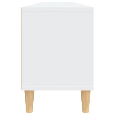 Mueble TV blanco 150x30x44,5 cm de madera contrachapada